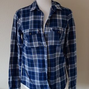 Cotton Blue Plaid Shirt